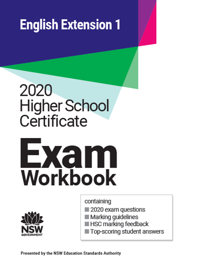 Picture of 2020 HSC English Extension 1 Exam Workbook