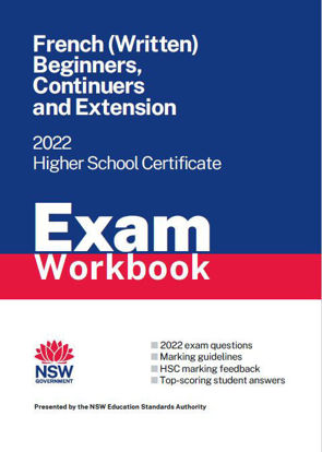 Picture of 2022 HSC Exam Workbook - French (Written) Beginners, Continuers and Extension (all in one book)